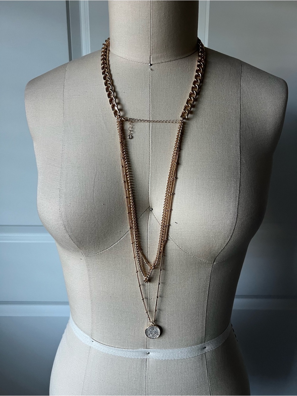 Layered Gold-Tone Pendant Necklace - Women Jewelry